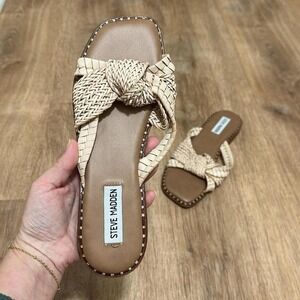 Steve Madden Women's Cream Woven Sandals